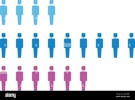 Plantilla estadística de población Elemento de infografía del icono de