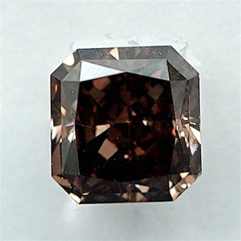 Diamond 0 51 Ct Radiant Natural Fancy Orangy Brown Catawiki