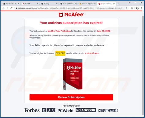 Your McAfee Subscription Has Expired POP UP Scam Removal And Recovery