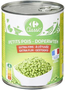 PETITS POIS EXTRA FINS À L ÉTUVÉE 800g PNG