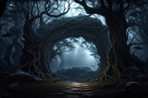 Dark Fantasy Forest Graphic by Forhadx5 · Creative Fabrica