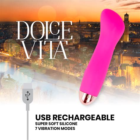 Dolce Vita Vibrador Recargable One Rosa Velocidades Seductime Sex