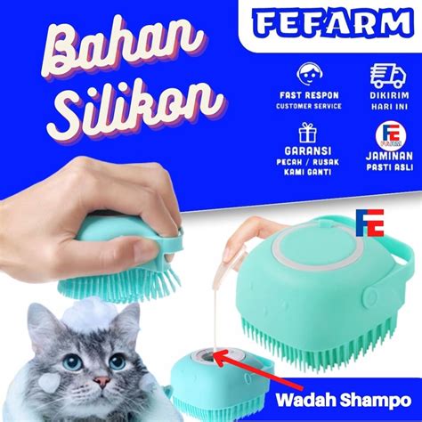 Jual Sikat Mandi Grooming Hewan Kucing Bahan Silikon Fefarm Shopee