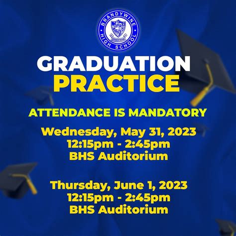 Brandywine High School on Twitter: "Class of 2023 Graduates - Reminder that graduation practice ...