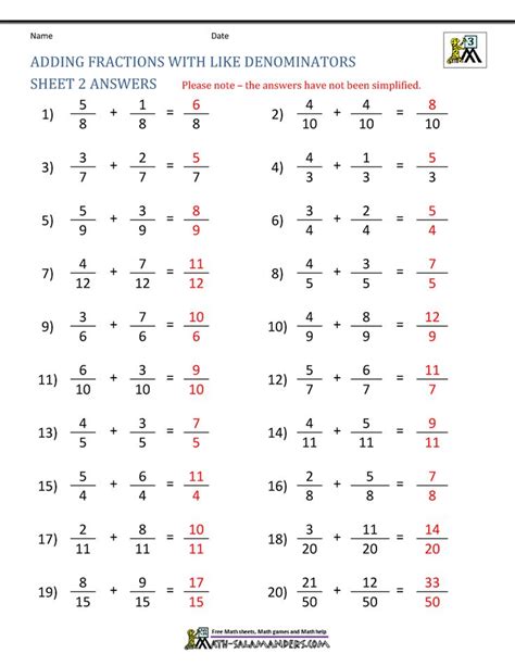 Adding 2 Fractions