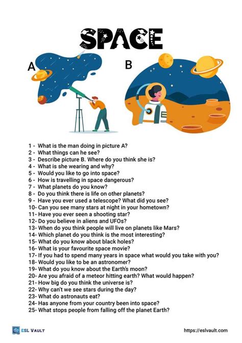 Space Conversation Questions Esl Vault