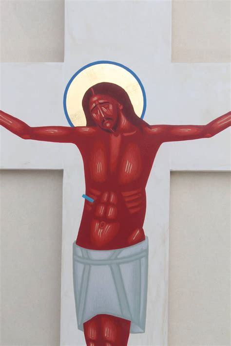 Red Crucifix Painting By Danylo Movchan Saatchi Art