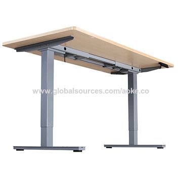 Buy Wholesale China 2 Stage Height Adjustable Desk Frame With Square ...