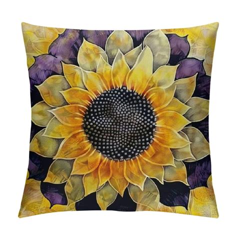 Shiartex Sunflower Rustic Farmhouse Pillow Covers Home Decorative