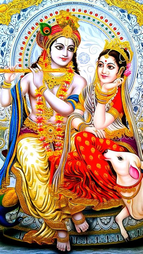 Radha Krishna Bhagwan Ke Sitting Together Radha Krishna Bhagwan Ke