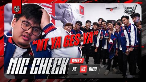 Mic Check Alter Ego Vs Onic Week Day Mpl Season Youtube