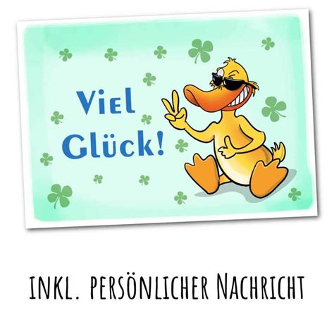 Grußkarte "Viel Glück" | Duckfried | Brands | Duckshop - your great ...