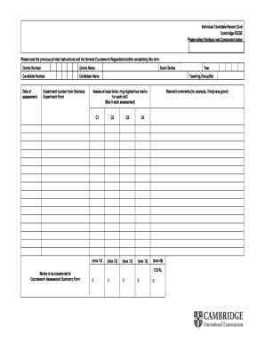 Fillable Online Cie Org Cambridge Igcse Sciences Cambridge