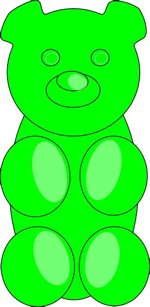 Gummy Bear Outline Clip Art At Clker Clipartall Gummy Bears Clip Art