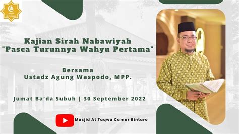 Live September Kajian Sirah Nabawiyah Bersama Ustadz