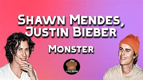 Shawn Mendes Justin Bieber Monster Lyrics Youtube