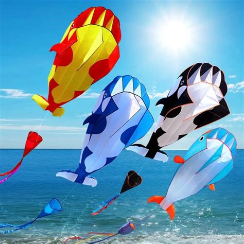 Frete Gr Tis Grande Macio Kite Dolphin Kite Linha De Pipa De N Ilon