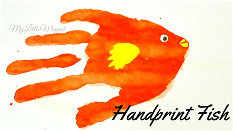 Fish Handprint Craft for kids - My Little Moppet