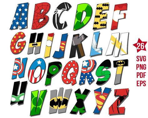 Superhero Letters Svg For Cricut Superhero Font Svg Png Inspire Uplift