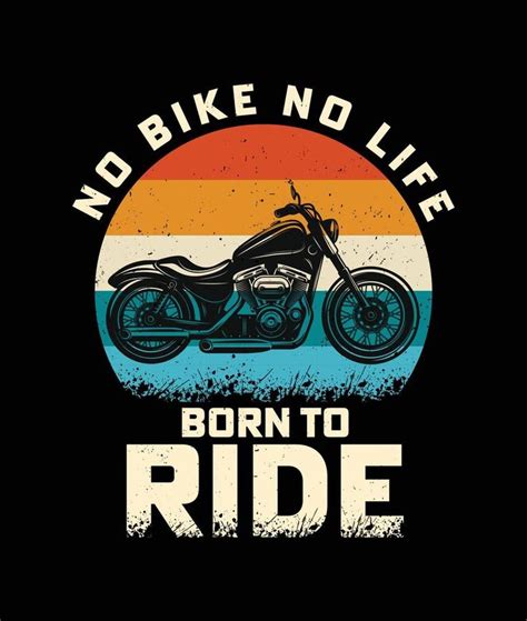 Motorcycle Retro Style T Shirt Design Fahrrad Poster Typografie