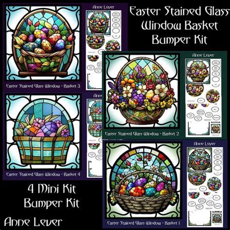 Easter Stained Glass Window Baskets Bumper Kit Cup1203182 1763 Craftsuprint