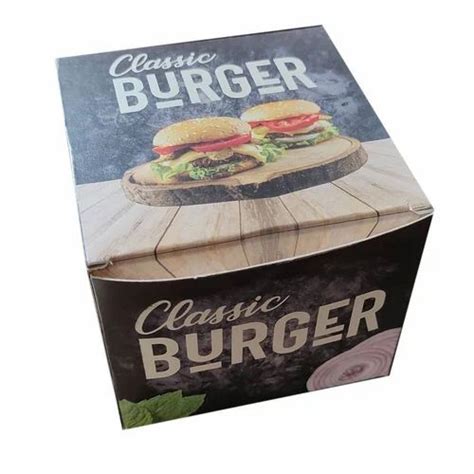 Printed Paper Burger Box At Rs 2 5 Piece Kela Devi Dewas ID