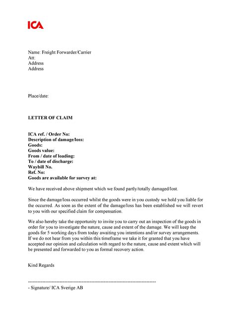 49 Free Claim Letter Examples How To Write A Claim Letter