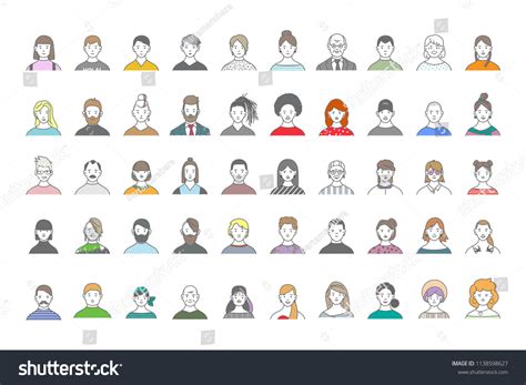 Big Set People Avatars Social Media Stock Vector Royalty Free 1138598627