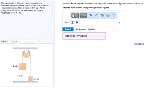 Solved The Two Blocks In Figure Are Connected By A Chegg