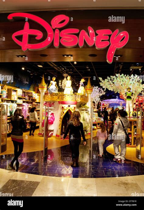 People Shopping At The Disney Store Westfield Shopping Centre