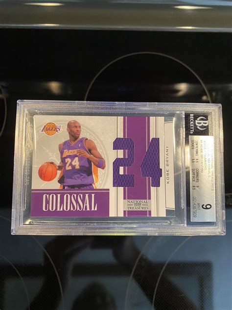 National Treasures Kobe Bryant Jersey Numbers Colossal Patch