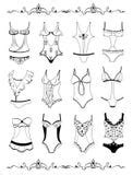 Set Of Lingerie Illustrations Royalty Free Stock Images Image