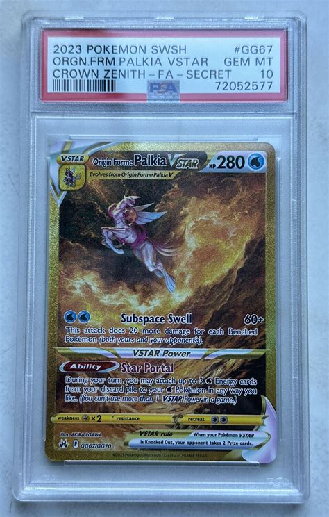 Mavin Psa 10 💎 2023 Pokemon Crown Zenith Origin Forme Palkia Vstar