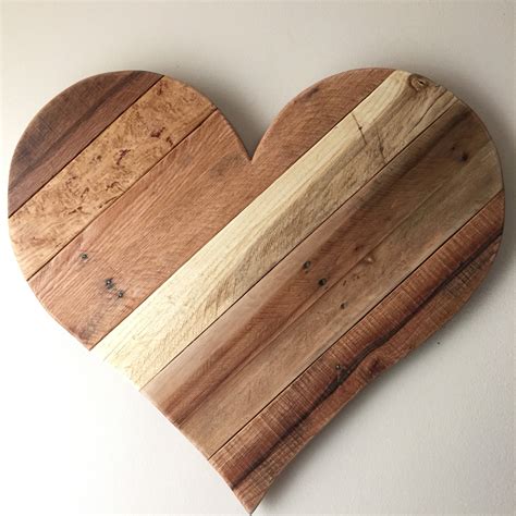 Rustic Reclaimed Large Pallet Wood Heart Wall Hanging