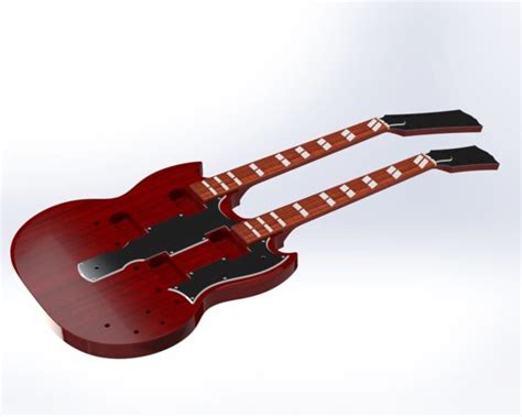 Eds Sg Double Neck D Cad Model Plans Lonely Star Guitars