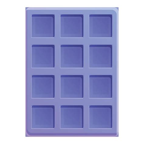 Empty ice cube tray icon, cartoon style 14282956 Vector Art at Vecteezy