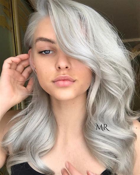 Icy Silver Hair Transformation Is 2017’s Coolest Trend Silver Blonde Hair Grey Hair Color