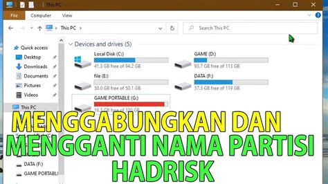 Cara Mudah Ganti Nama Partisi Hardisk C D E F G H Dll Tanpa Software