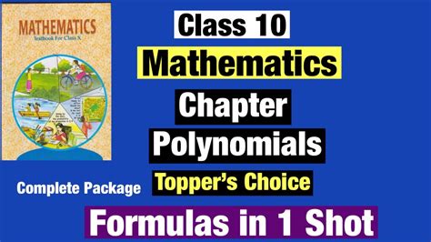 Chapter 2 Polynomials I Class 10 Maths All Formulas I All Formulas In 1