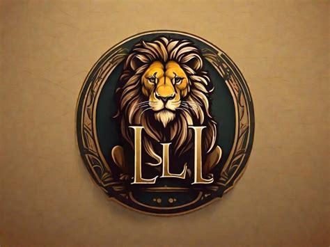 Premium Photo | Sitting lion logo with letter S and letter L concept