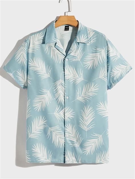 Shein Men Tropical Print Shirt In Tropical Print Shirt Shirts