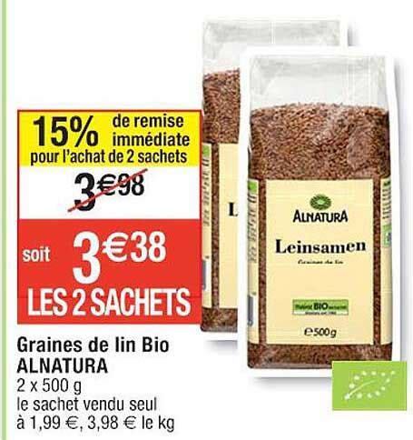 Promo Graines De Lin Bio Alnatura Chez Cora ICatalogue Fr