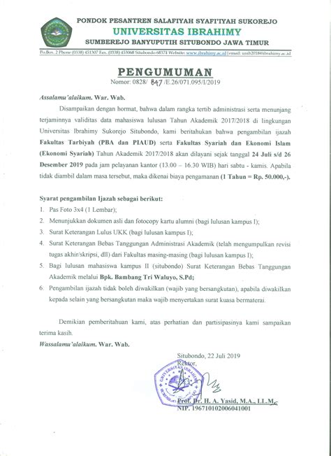 Detail Contoh Surat Kuasa Pengambilan Ijazah S1 Koleksi Nomer 25