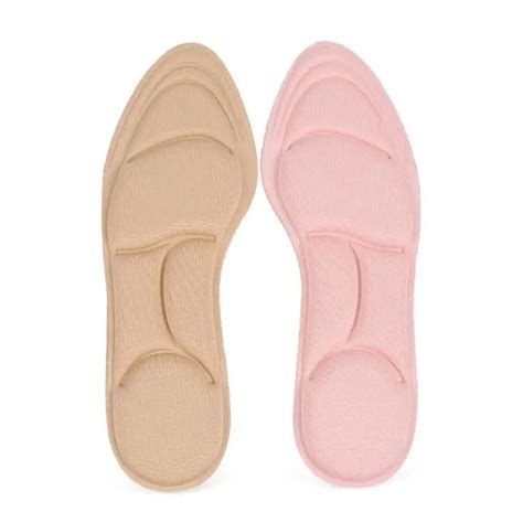 1pair Breathable High Heel Insoles Women High Heel Insoles Soft Sponge Massage Shoe Pads Tool