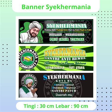 Jual Banner Sholawatan Syekhermania Desain Bisa Rikues Shopee Indonesia