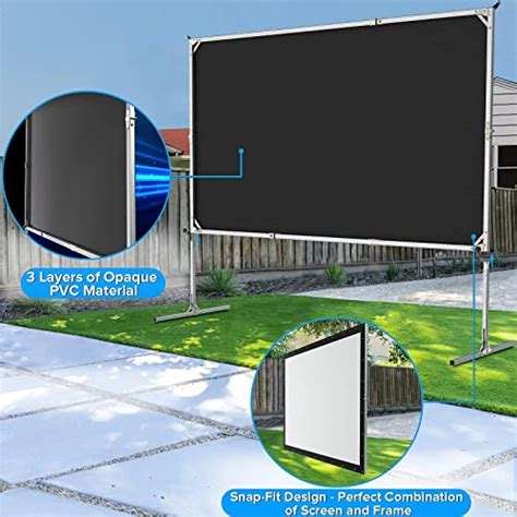 Projector Screen And Stand Jwsit Inch Outdoor Movie Screen Upgraded