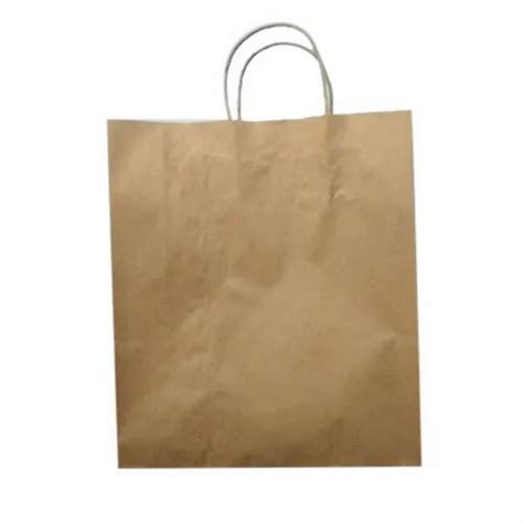 Plain Brown 80 Gsm Kraft Paper Bag For Shopping Capacity 1kg At Rs 3