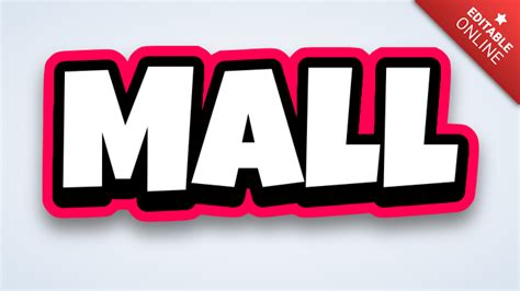 Mall | Text Effect Generator | TextStudio