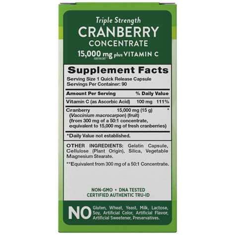 Suplemento Cranberry Mg Plus Vitamina C C Psulas Comisariato