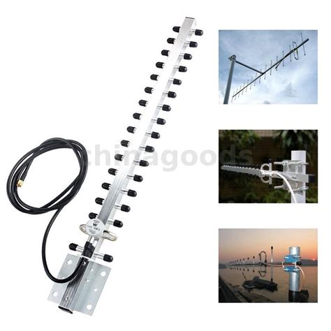 2 4GHz 25dBi RP SMA Directional Outdoor Wireless Yagi Antenna WiFi For